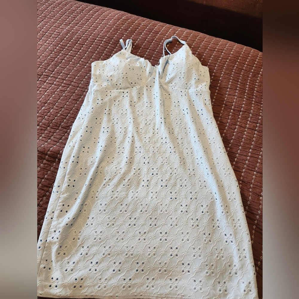 Light Blue Eyelet Dress